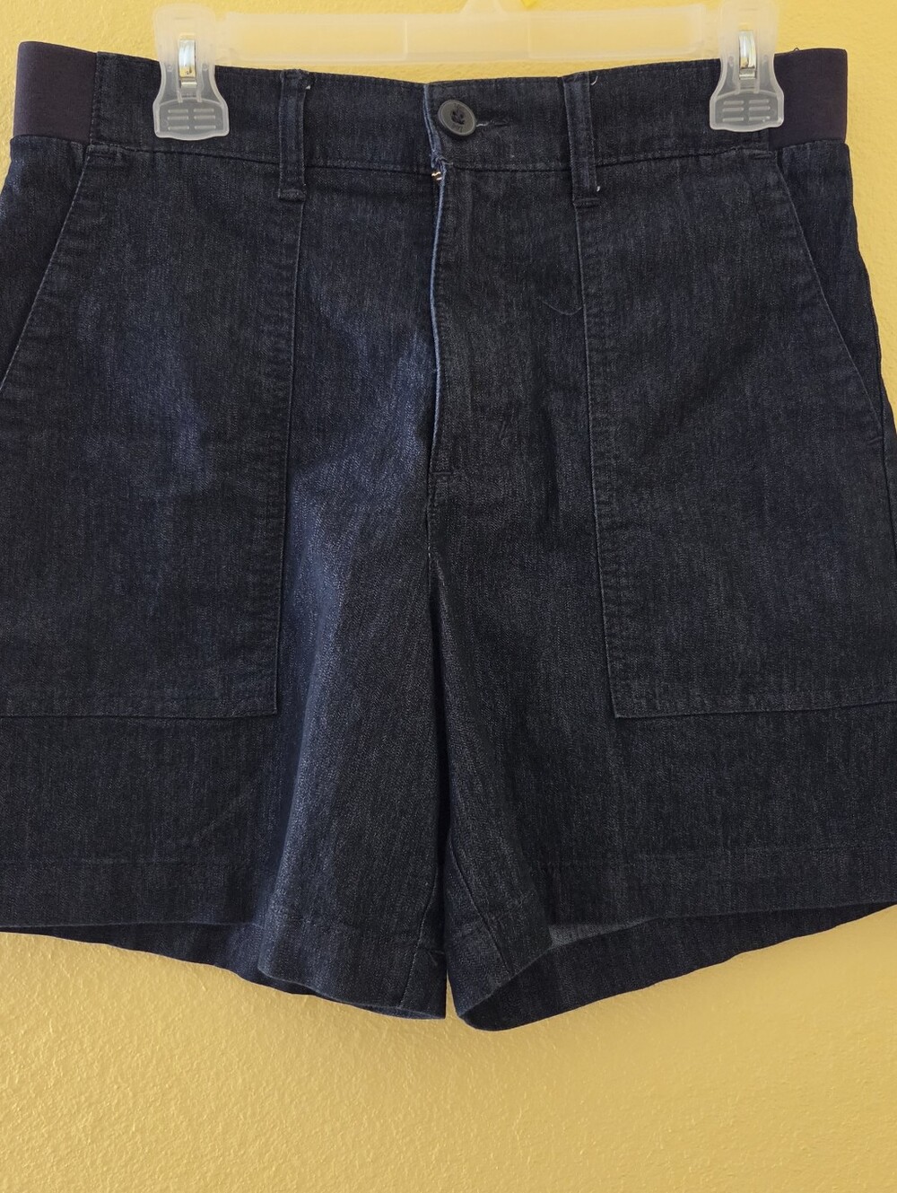 Lee Mid-Rise Utility Shorts Dark Blue Denim Shorts